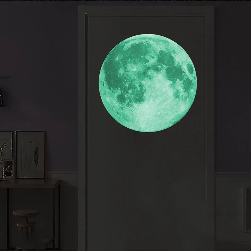 Perfect Homics Glow in The Dark Moon Wall Decals 30cm Luminous Sticker at Night