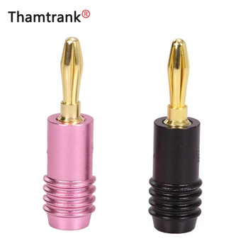 

10pcs/lot Speaker Banana Plug Adapter 4mm Wire Connector 24K Gold Plated Plug for Musical HiFi Audio Banana Connectors