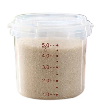 

Airtight Cereal Container Bin with Measuring Cup - Food Container Dispenser for Rice Flour Cereal Kitchen Storage