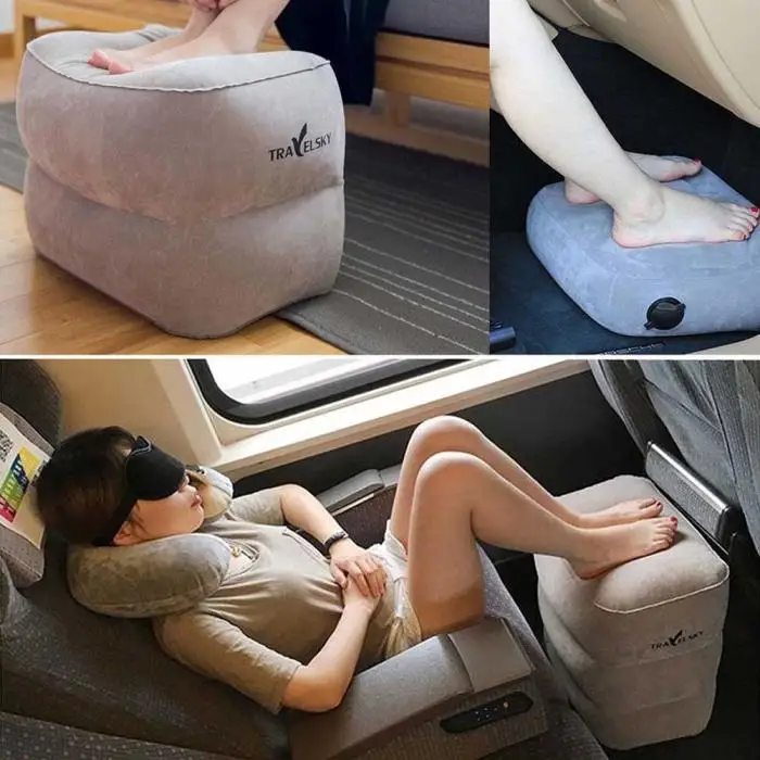 Надувная дорожная подставка для ног Подушка для путешествий для самолетов автобусов поездов детская кровать HR