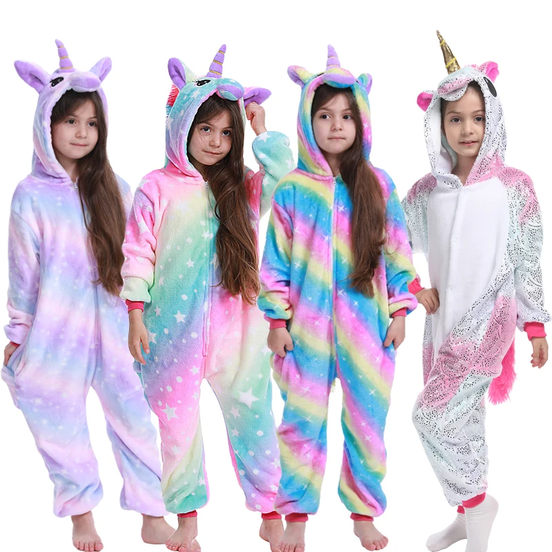 Kigurumi Pajamas Unicorn For Children Baby Girls Pyjamas Boys Sleepwear Animal Lion Deer Licorne Onesie Kids Costumes Jumpsuit