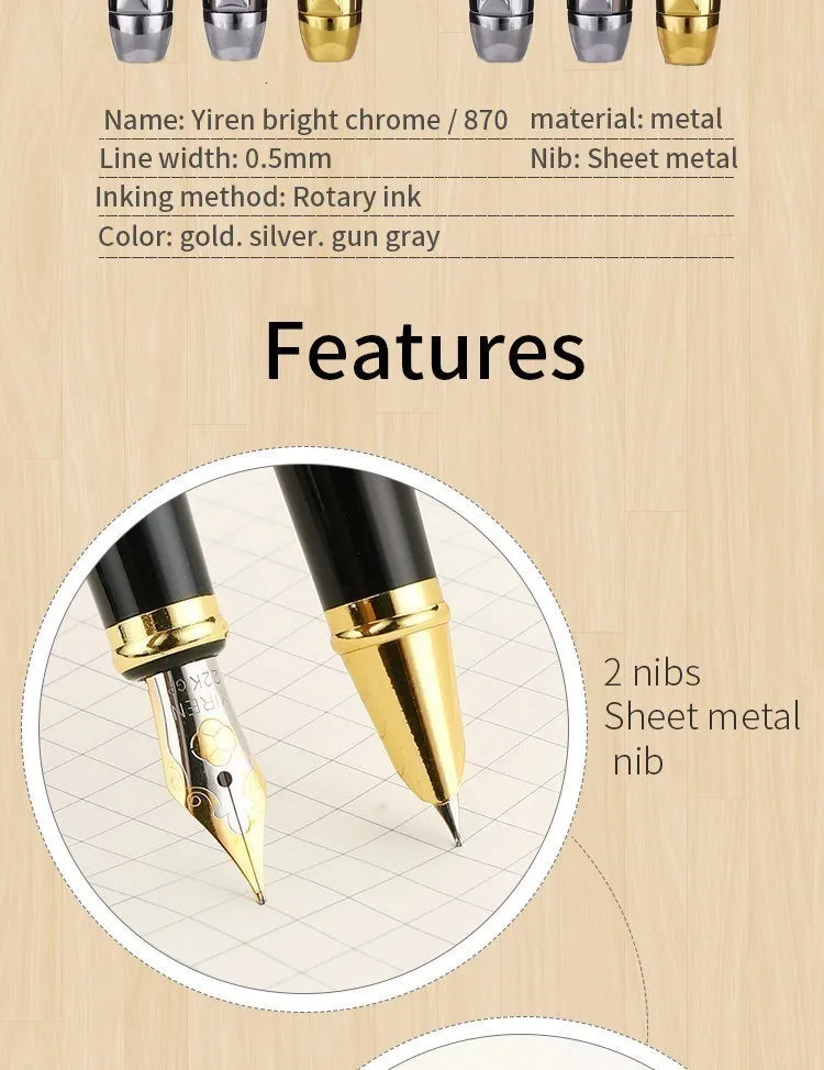 1 шт. деловая металлическая авторучка ручка высокого качества ручки для каллиграфии Подарочная коробка офисный Школьный набор карандашей