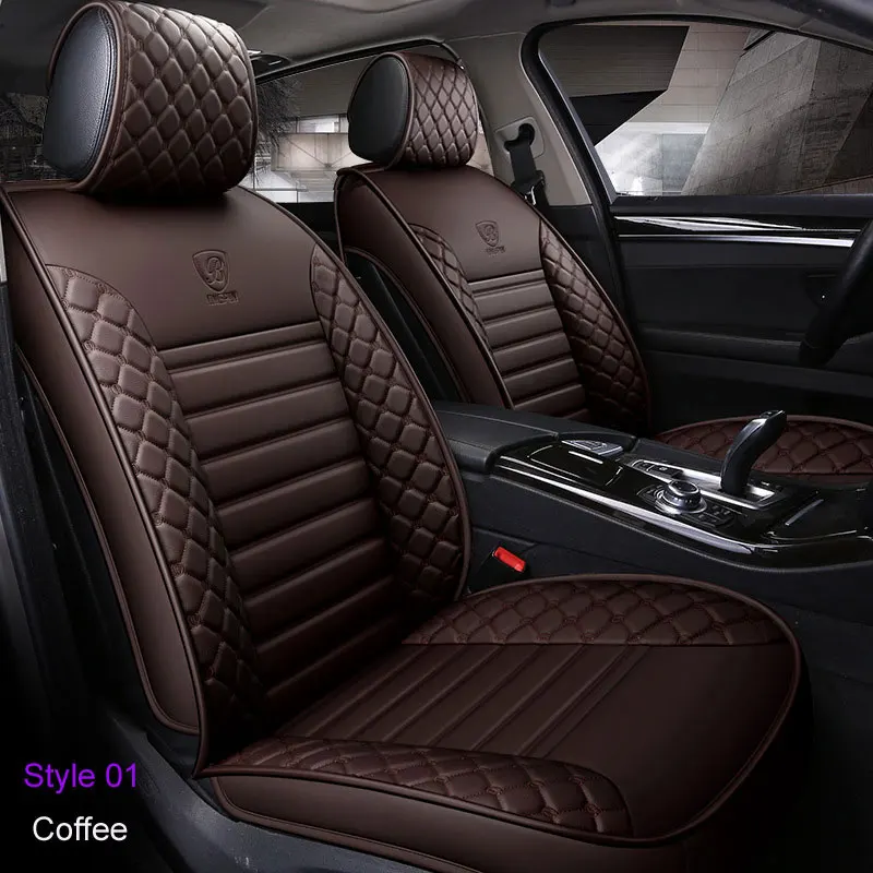 Автомобильный защитный чехол для сиденья, подходит для Chevrolet spark lacetti Niva cruze 2012 aveo t300 aveo t250, подушка для сиденья, чехлы для автомобиля - Название цвета: Coffee 01