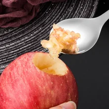 Нержавеющая сталь грейпфрут ложка-скребок зубчатые пилообразные края длинная ручка кухня K888