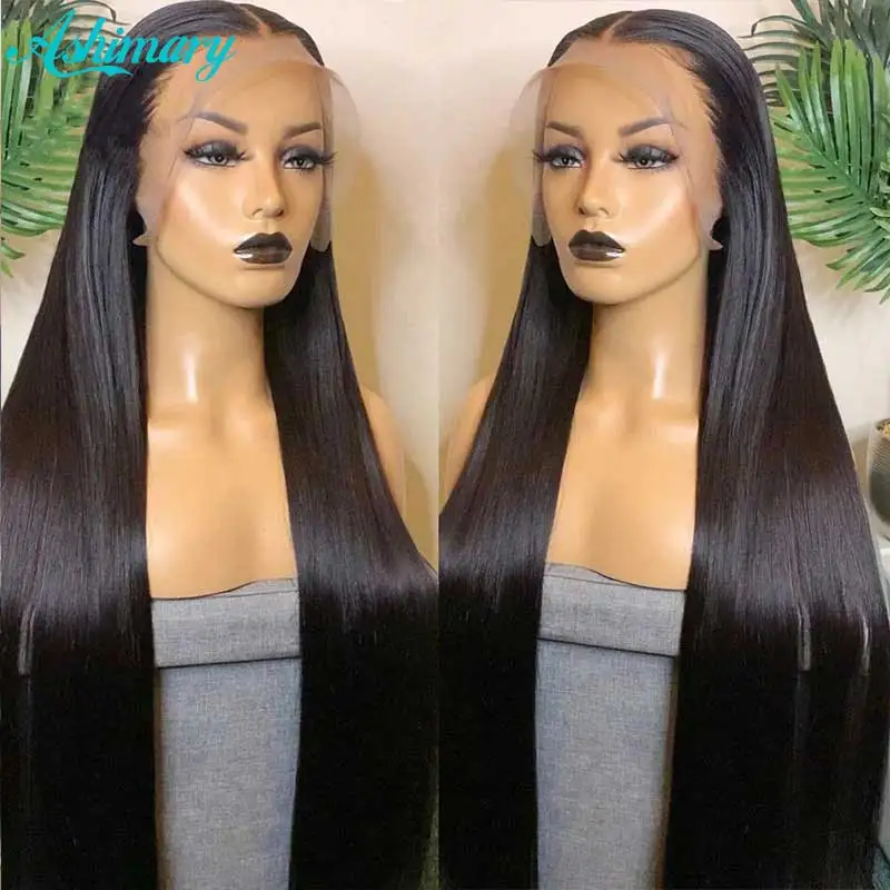 30inch Straight Hair 13x4 Full Lace Frontal Wig Human Hair For Women 13x6 Hd Lace Frontal Wig 360 Ashimary