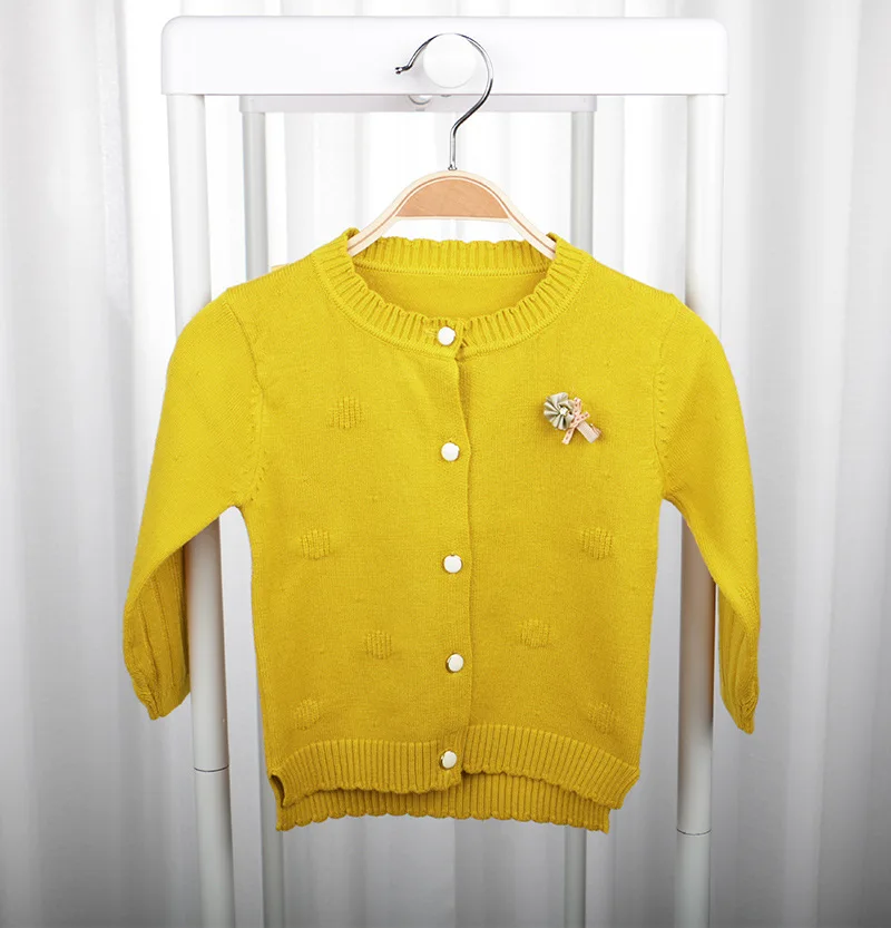 

2018 Autumn Clothing New Style Korean-style Thin Girls Solid Color Sweater Baby Sweater Infants Cardigan Princess VANTREND