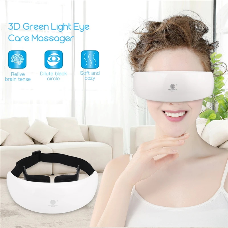 

Electric Eye Massager Vibration Wrinkle Fatigue Relieve 3D Optical Green Light for Massage Eyewear Glasses Eyes Care Device P49