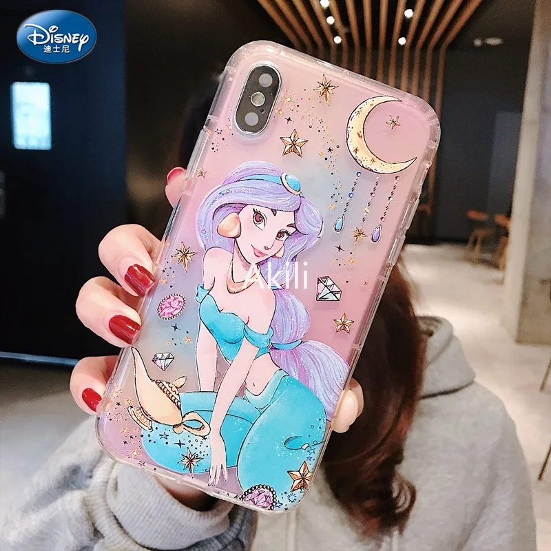 Mermaid Princess Snow White Silicone Case for IPhone 11 12Pro Xs Max iPhone SE 2020 7 8 Plus Official Liquid Silicon Full Cover | Мобильные