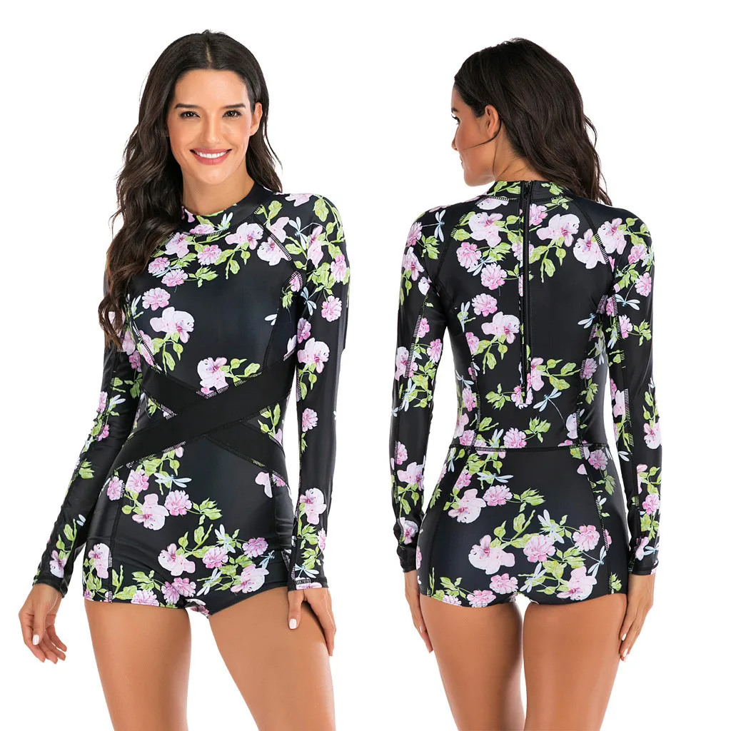 

bathing suits woman 2019 One Piece Print Stripe Patchwork Swimming Suit Swimwear Bathing Suit zwempak vrouwen купальник#L35