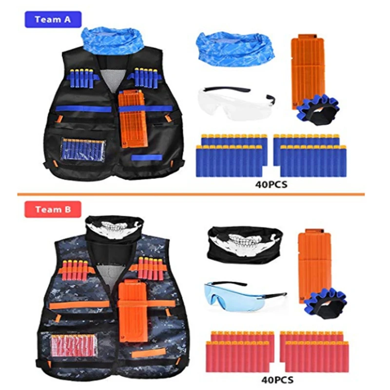

Toy gun suit for Nerf Gun Outdoor Tactical Equipment Vest Suit Outdoor Sports Fun War Game Toys gun Parts Kids best Xmas Gifts