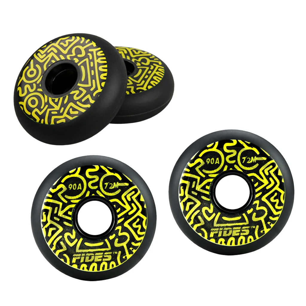4pcs Premium Black Inline Roller Skate Wheel Replacement Outdoor Sports Skating Equipment Accessory 72/76/80mm