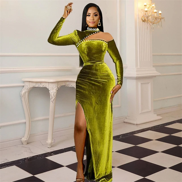 Ese African Velvet Bodycon  Gown