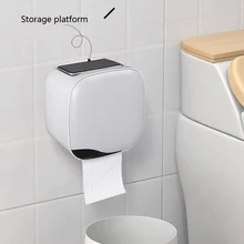 Водонепроницаемый тканевый ящик для ванной комнаты прикрепляемый к стене, пластиковый банный хранилище для туалетной бумаги держатель прочный рулон бумажных полотенец стойки A23