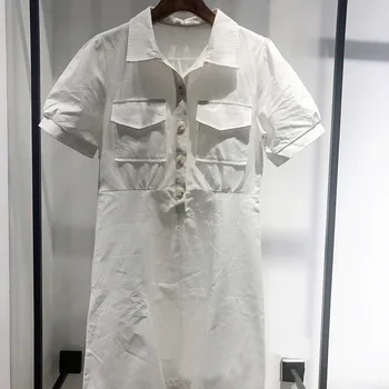 

village the spring and autumn in the summer of 2020 the new short sleeve v-neck dress joker red wool knitting dress