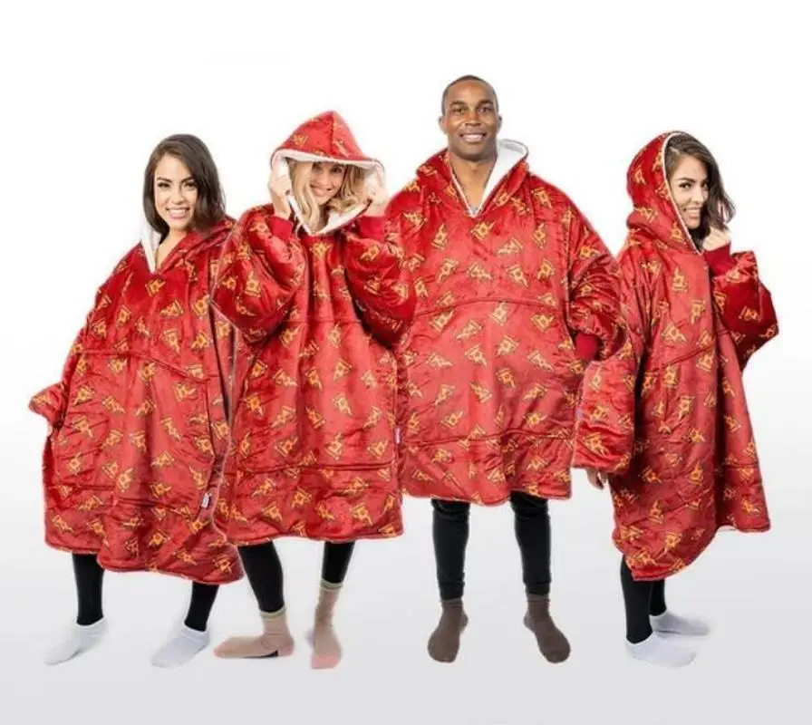 Fun Printing Thick Cotton Flannel Oversized