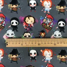  High Quality Newest Cute Horrible Cartoon Prints fabric in 100%Cotton Poplin Printed Clothing DIY Sewing Quilting Textiles 