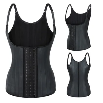 

Women's Shapers Sexy Waist Trainer Body Shaper Waist Corset Zipper Shoulder Strap Body Strap Latex Corset Sp97