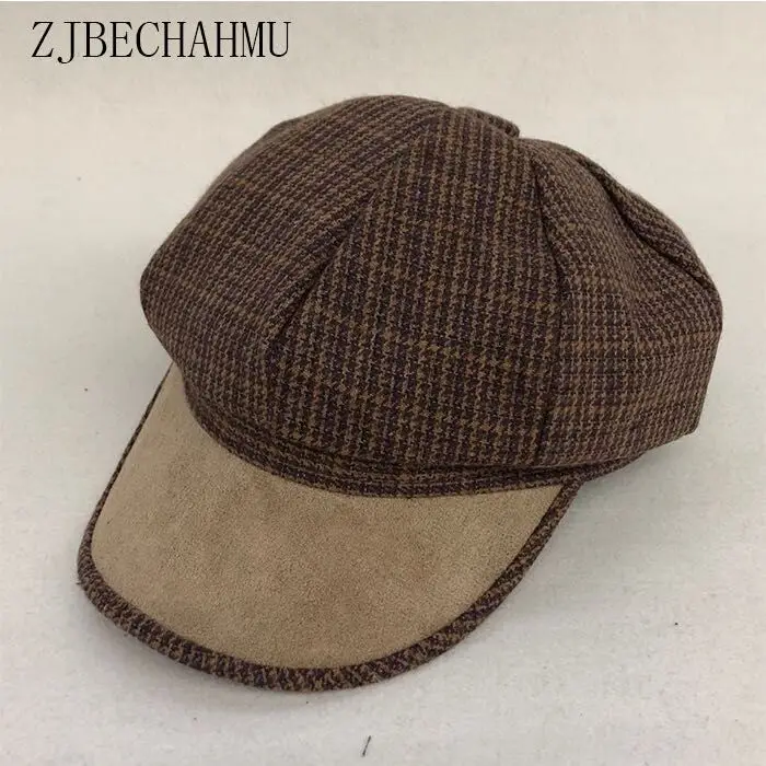 

Fashion NEW Autumn octagonal hats for women flat military baseball cap ladies solid caps women casual berets hat gorra militar