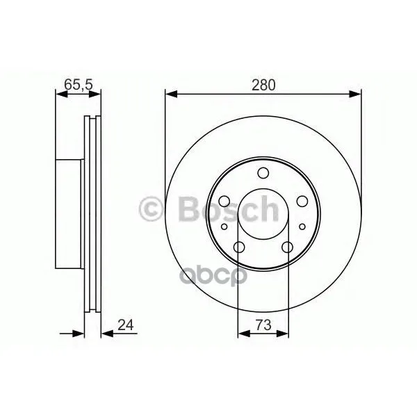 Тормозной Диск Передний 0986479r98 Bosch арт. 0986479R98