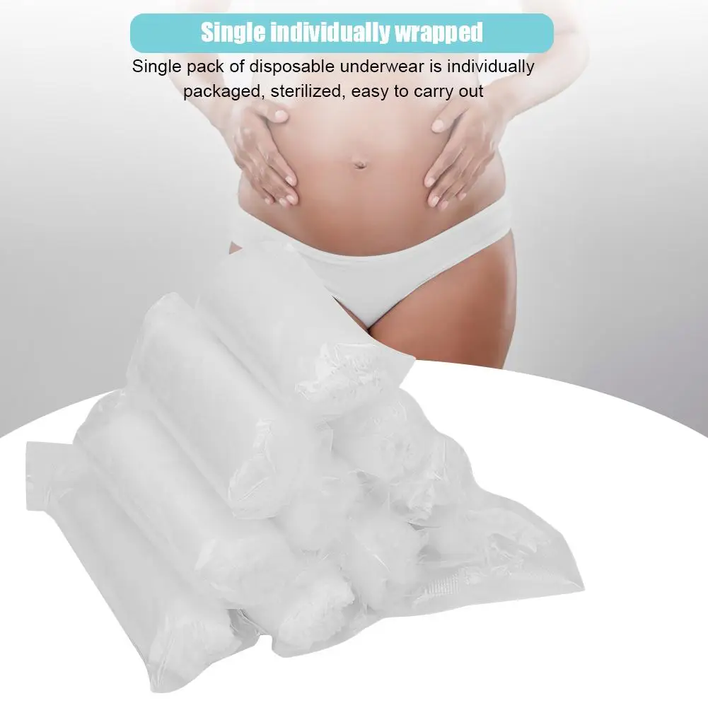 Disposable Maternity Panties Womens Elastic Underwear Cotton Underpants 4pcs 