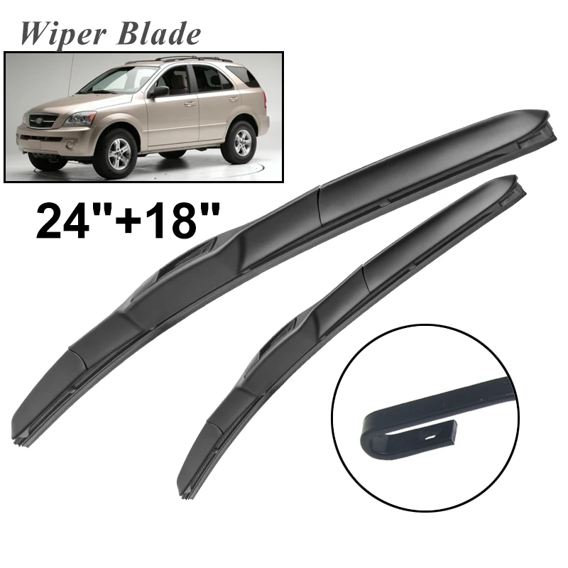 

Okowiper RHD & LHD Front Wiper Blades For KIA Sorento 2002 - 2009 Windshield Windscreen Front Window 24"+18"