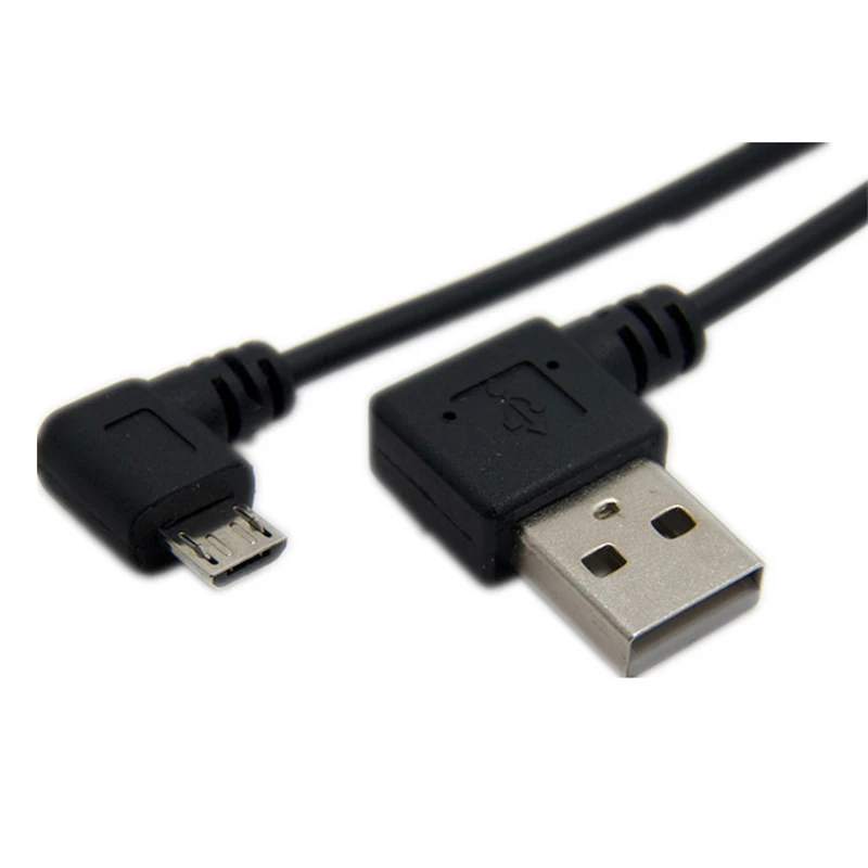 Micro usb Мужской 90 градусов прямоугольный к usb Мужской левый/правый угловой пружинный выдвижной растягивающийся кабель для синхронизации данных и зарядки 1 м