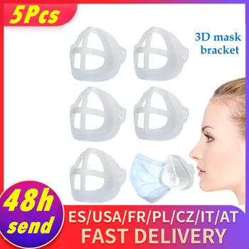 

5Pcs Mask Holder 3D Breathable Valve Mouth Nose Mask Support Inner Pad Cushion Bracket Stand Space Self Mouth Cover Mask Holders