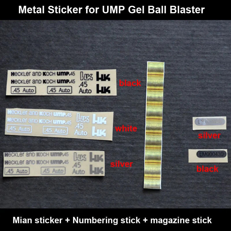 Zhenduo Toy UMP9 sticker Gel Ball Gun Accessories for Children Outdoor Hobby Free Shipping |