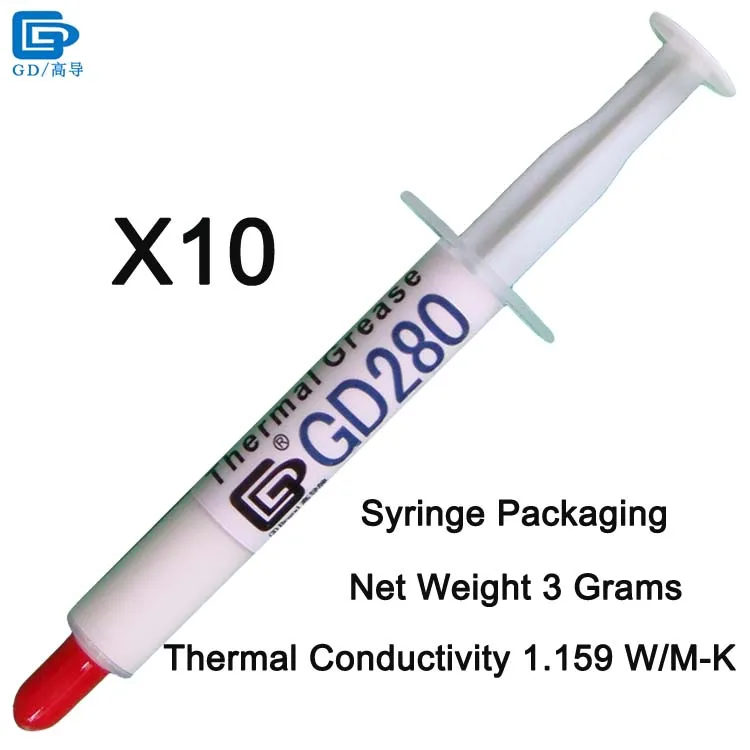 GD280-SY3 10 Pieces GD280 теплоотвод пластырь соединения Термальность смазочная паста силикон белый CN30 CN150 CN1000 SSY1 SY1 SY3 SY7 SY15 SY30 - Цвет лезвия: GD280-SY3 10 Pieces