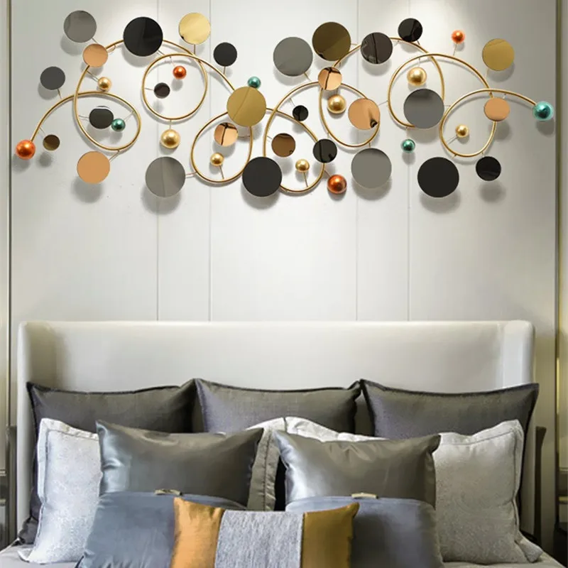 

128cm Simple Modern Creative Wrought Iron Wall Hanging 3D Geometry Crafts Wall Decoration Home Wall Background Metal Mural R3862