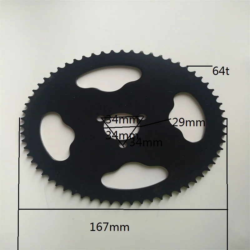 64 зуб 64 Т 29 мм T8F Задняя звездочка tandwiel moto rcycle Мини Мото 2 тактный 47cc 49cc ATV Quad Dirt Pit карманный велосипед Крест питбайк