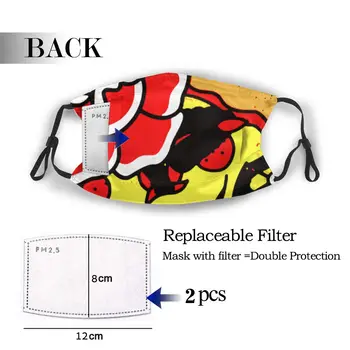 

protective mask with filter Rose Pizza Neck Deep anti dust PM2.5 reuse adult teen child girl