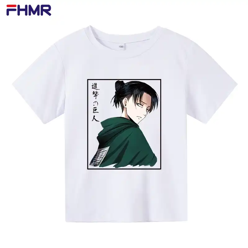 タイタンアニメ綿ソフト特大tシャツグラフィックtシャツ少女おかしい漫画ストリート服のファッション少年ヒップホップトップ T Shirts Aliexpress