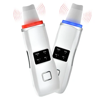 

Ultrasonic Skin Scrubber Red Light Therapy Ion Face Cleaning Shovel Peeling Facial Lifting Machine Acne Blackhead Removal Tool