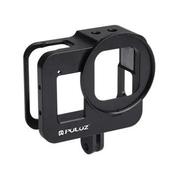

PULUZ Housing Shell CNC Aluminum Alloy Protective Cage Case with 52mm UV Lens for GoPro HERO8 Black