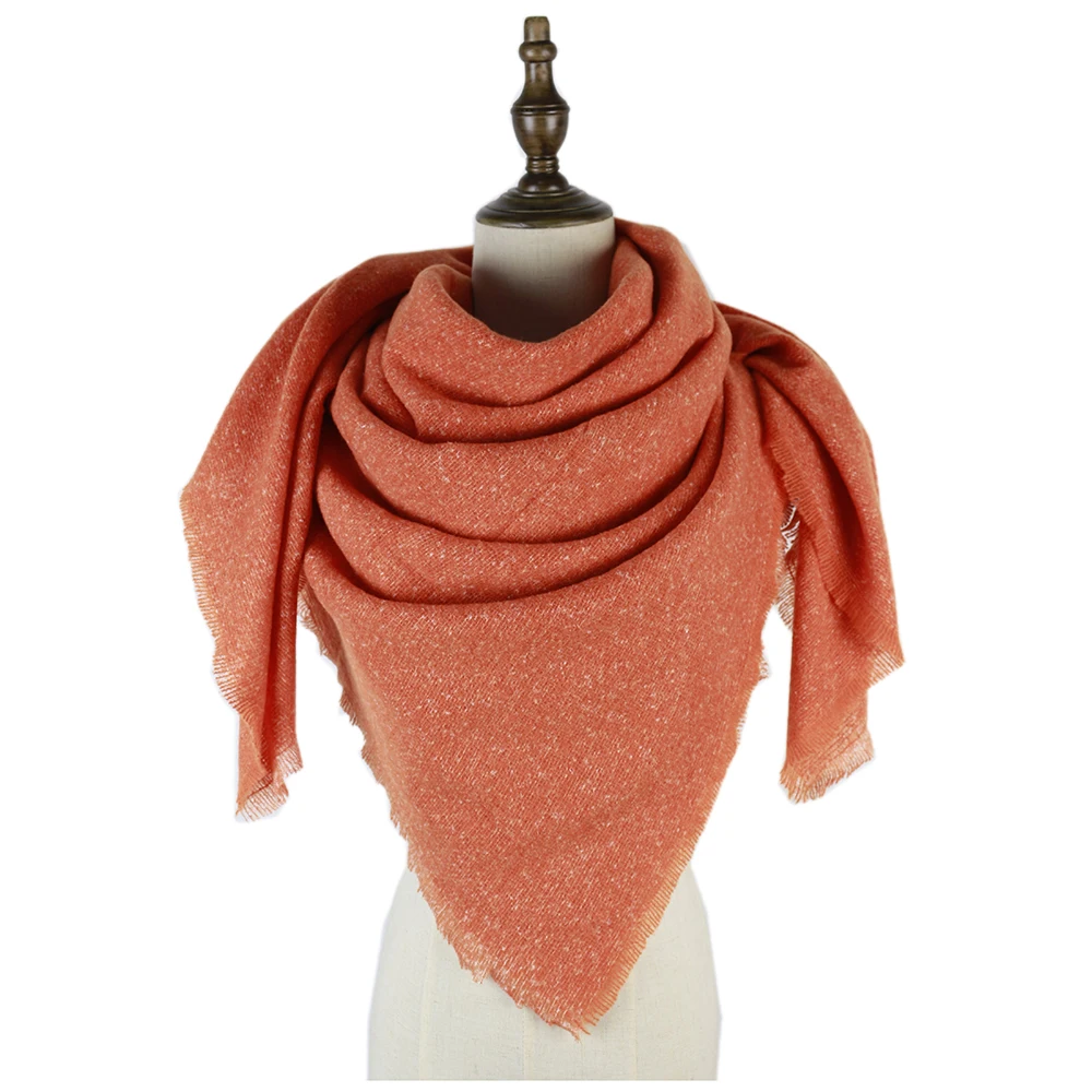 Квадратный шарф простой теплый мягкий материал большие накидки обертывания зимние шали 130 см большой палантин, одеяло echarpes шарфы пончо