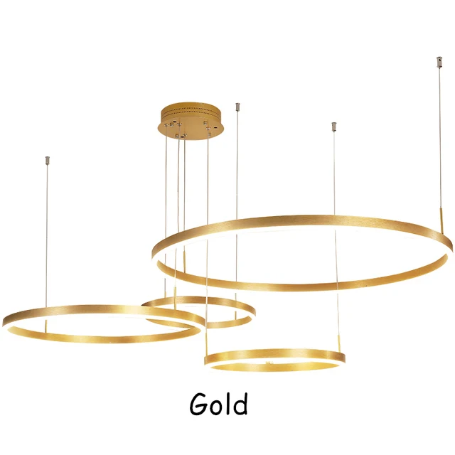 Modern Led Chandelier Gold&Black& Coffee color Home Lighting Brushed Rings Ceiling Mounted Chandelier Lighting for Living room modern chandelier lights Chandeliers