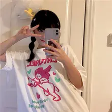 Cheap Hop Tops harajuku vintage aesthetic gothic graphic punk clothes Women's t-shirts korean cotton Black Oversize dropshipping Hip Cheap Hop Tops harajuku vintage aesthetic gothic graphic punk clothes Women's t-shirts korean cotton Black Oversize dropshipping Hip