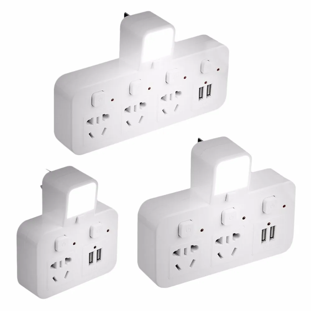 

Multifunctional Power Adapter Socket Bedside Bedroom Nightlight Switch USB Lightningproof Wall Outlet Charge Adapter