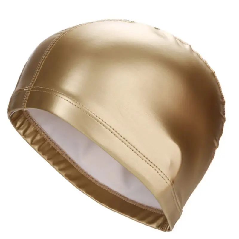 Swimming Caps For Men Women Universal Adult New PU Waterproof Ear Protection Solid Comfortable Travel Diving Essential Items Hat