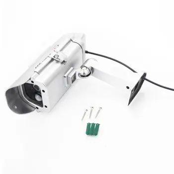 

Solar Powered Security Dummy Camera with Flashlight Human Sensor Fake Surveillance Simulation Camera A-41 Home Office Use