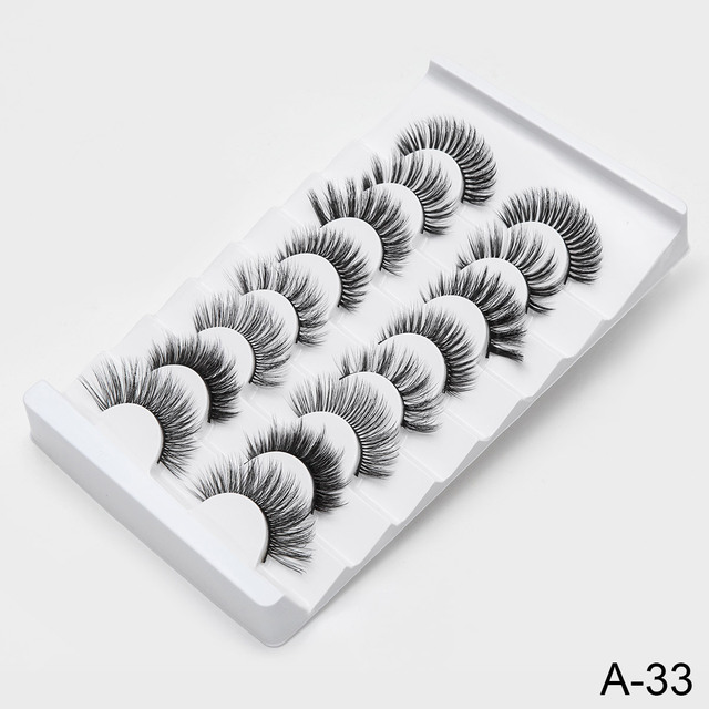 3D Faux Mink Lashes Natural False Eyelashes Dramatic Volume Fake Lashes Makeup Eyelash Extension Silk Eyelashes