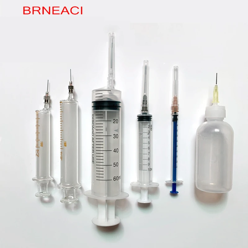 

Multifunction Alcohol Bottle High Quality Plastic Glass Syringe Needle Alcohol Oil Iquid Storage Ware Injection Tool