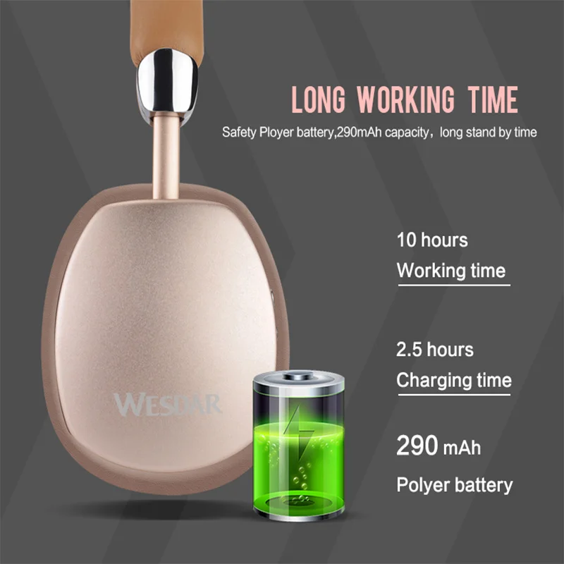 WESDAR BH1 CSR 4,0 Bluetooth наушники 3D Беспроводные стереонаушники для xiaomi huawei