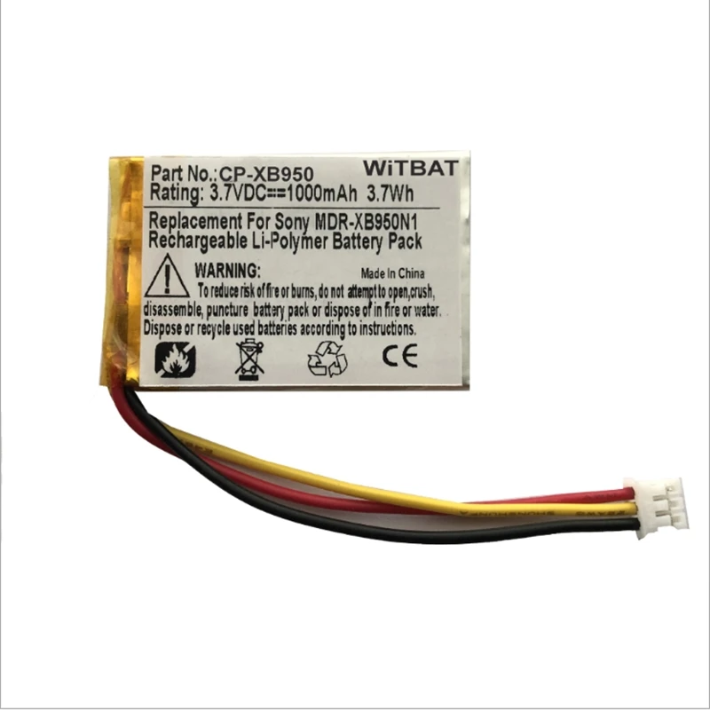 TTVXO 1000 мАч батарея US633446E для Sony MDR-XB950N1 SRS-WS1Bluetooth аккумулятор гарнитуры |