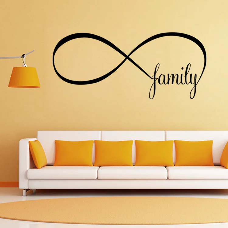 English Proverbs Wall Stickers Family Living Room Bedroom Decorative Stickers Mural Removable Graphic Customization