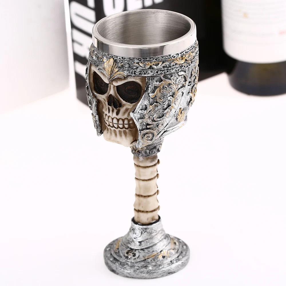 

3D Skull Beer Mug Stainless Steel Resin Fly Dragon Skeleton For Bar Party Home Tea Coffee Wine Goblet Tumbler Cup Halloween Gift