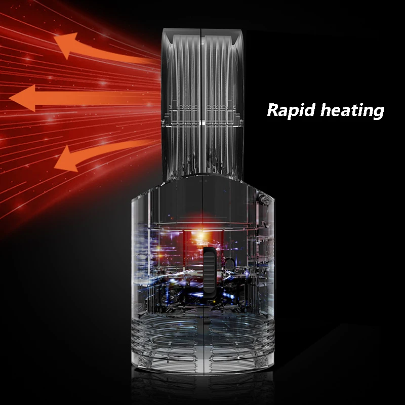 400W Handy Bladeless Heater Desktop/Table Electric Warm Fan Space Heater Air Blower Radiator Use For Winter Office/Home