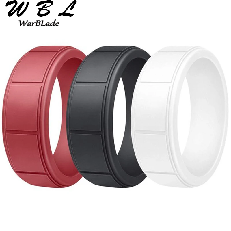 Fashion Wedding Rings Silicone Rings Men Rubber Bands Men Outdoor Sport Hypoallergenic Crossfit Flexible Silicone Finger