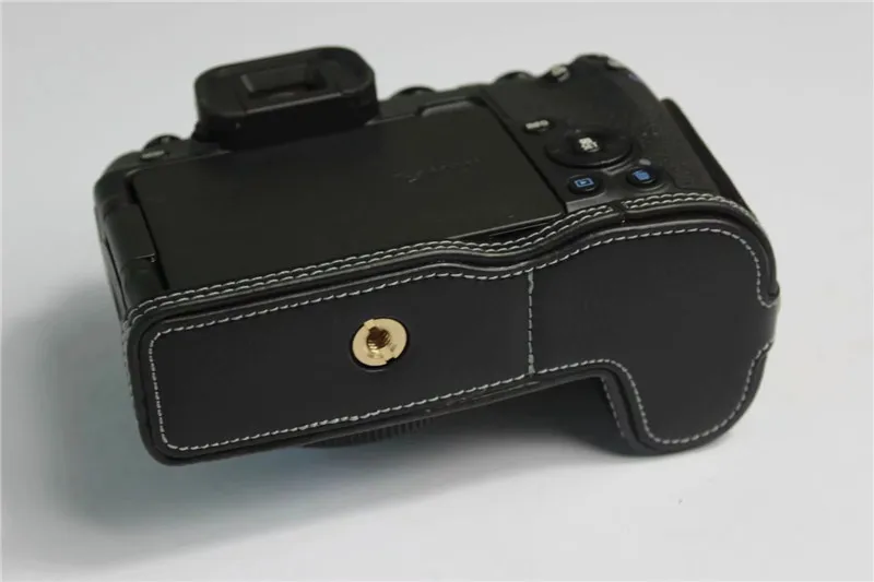 Из искусственной кожи Половина корпуса камеры нижний чехол для Canon EOS RP EOSRP Защитная крышка с ремешком на запястье
